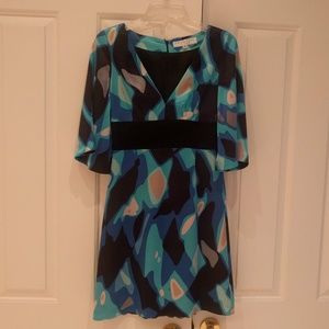 Trina Turk Shades of Blue Silk Kimono Style Dress